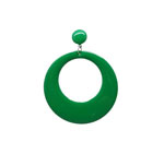 Large Round Enameled Flamenco Hoop Earrings. Bottle Green 2.600€ #50034PENGRDVRDBTLL